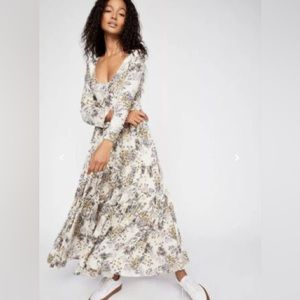 Free People Fall in Love floral tiered maxi dress